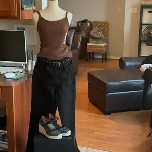 NO BOUNDARIES Brown Stretch Rib Cami in Sizes M and L, NWT